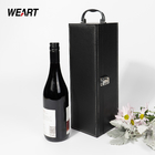Customized two bottles of high-quality PU leather sewing red wine packaging box with bottle opener and other accessories